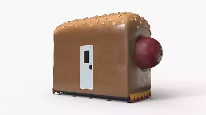 Themed Street Food Booth Simplified 3D model 6