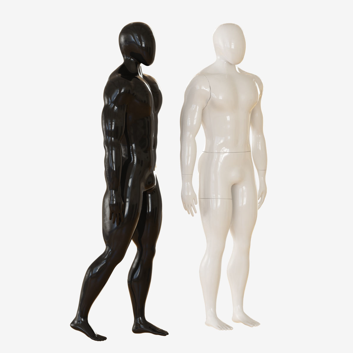 Faceless mannequin 3D model_1