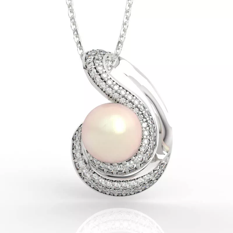 Swirl Bypass Pearl Pendant 3D print model