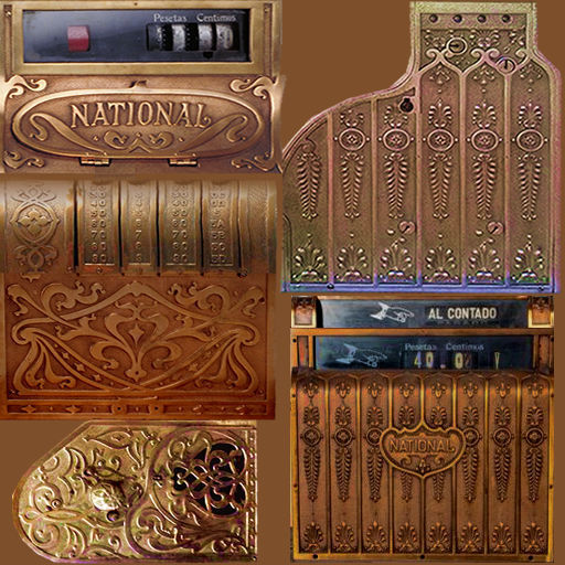 Antique Cash Register 3D lowpoly model Low-poly 3D model_5