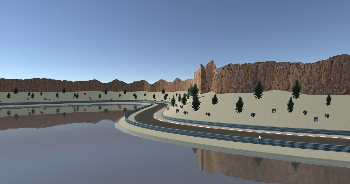 Race Track Megapack Low-poly 3D model_1