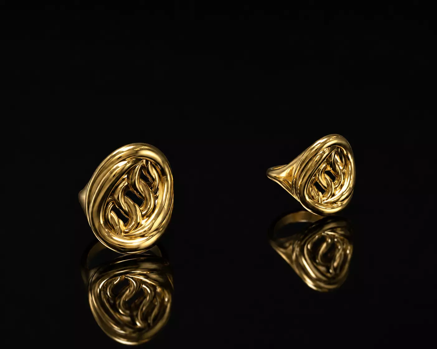 Cuban Ring Gold New Luxe - 3D Jewelry Design 3D print model