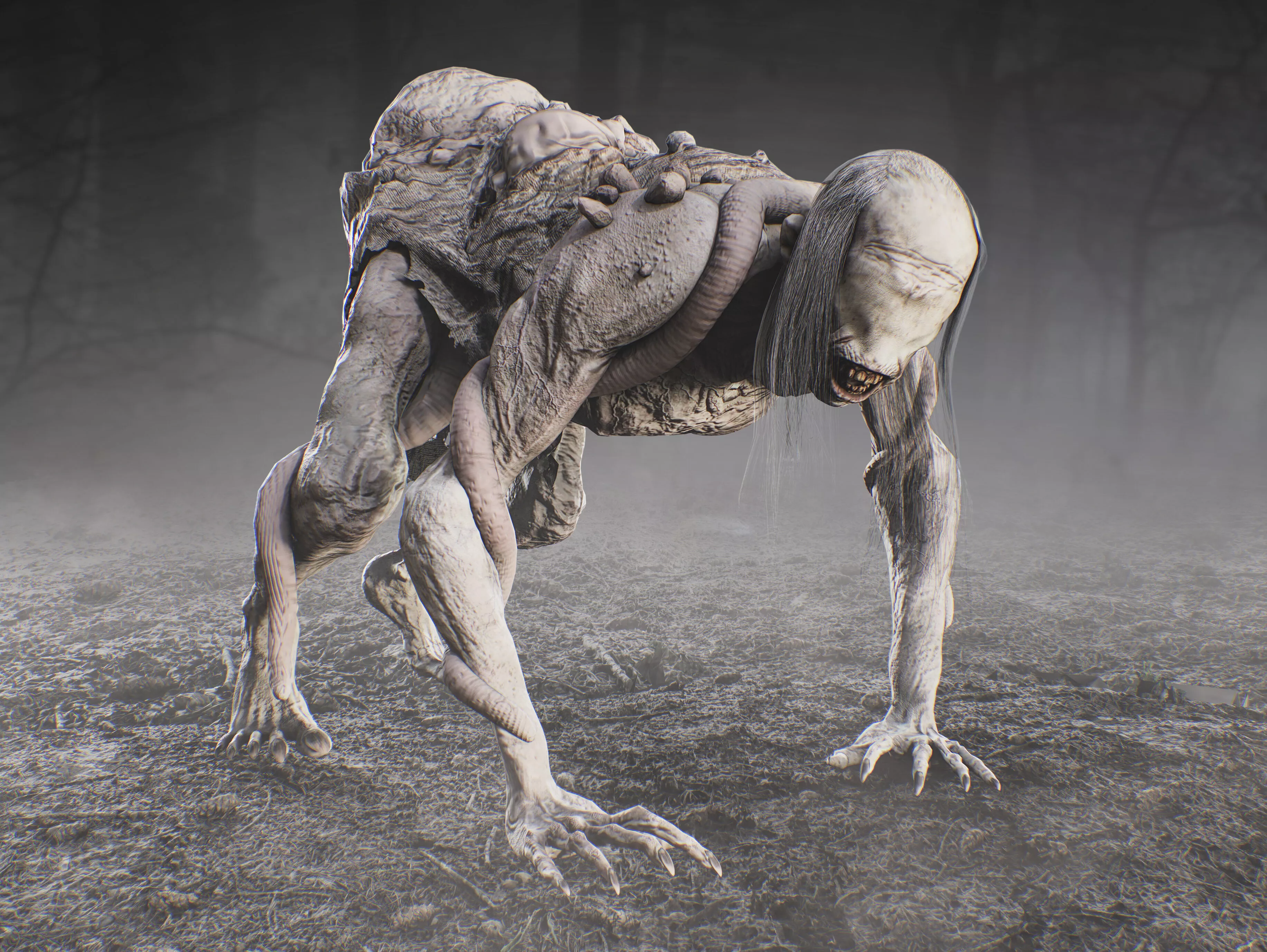 Blightmother Creature Low-poly 3D model
