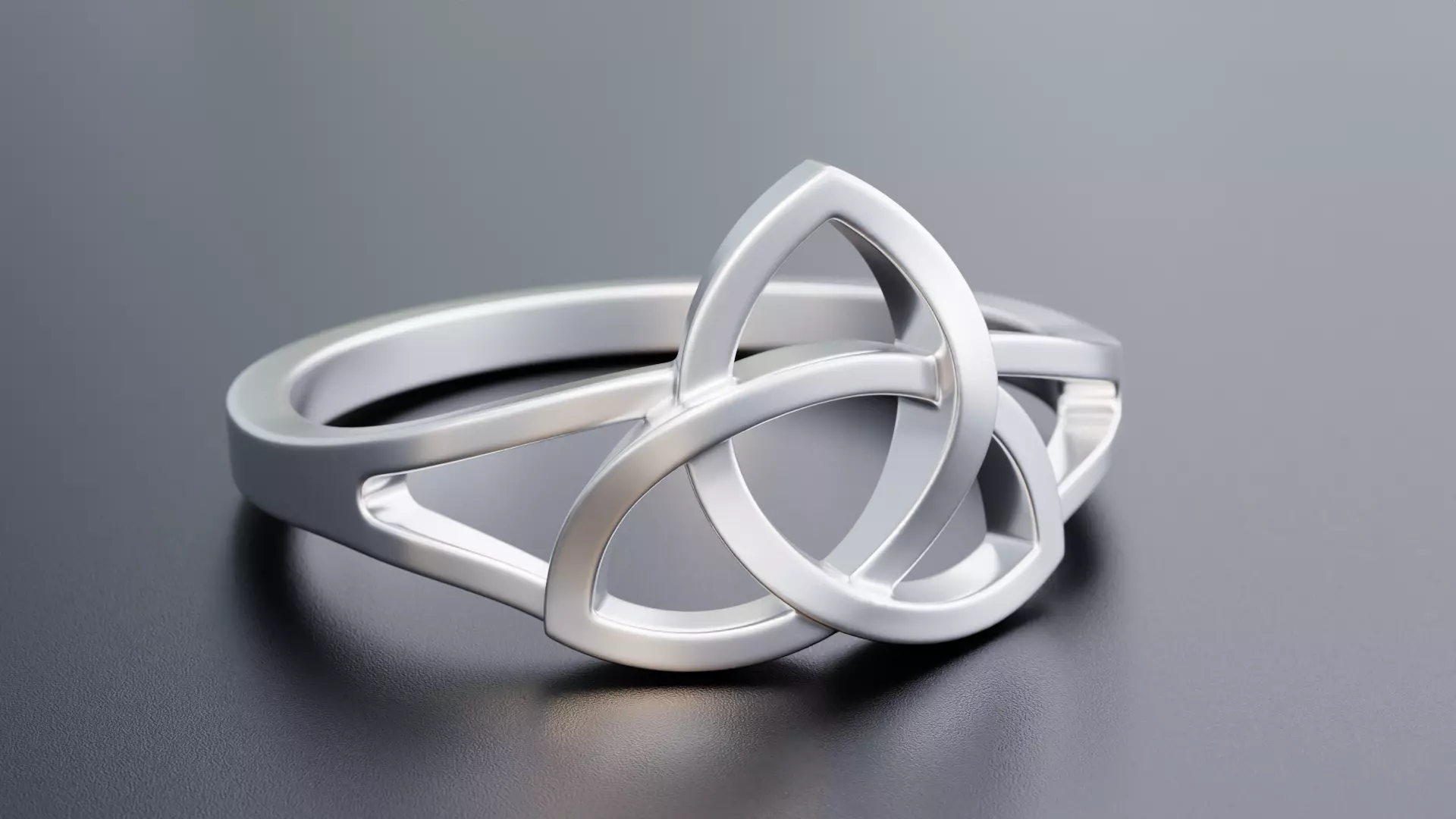 Celtic Trinity Knot Ring - Design-4 3D print model