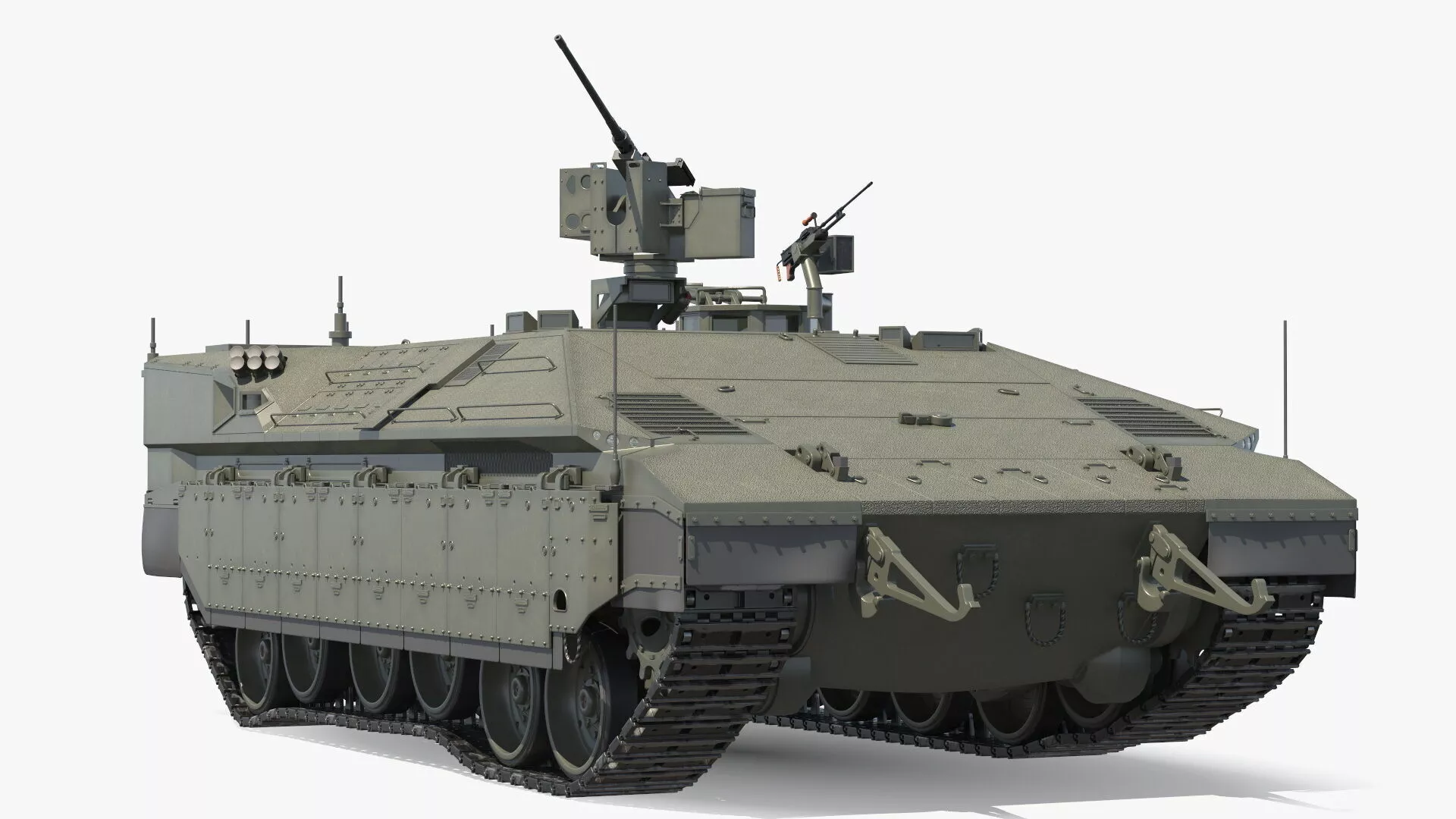 Israeli Namer APC with Machine Gun Station Rigged 3D model