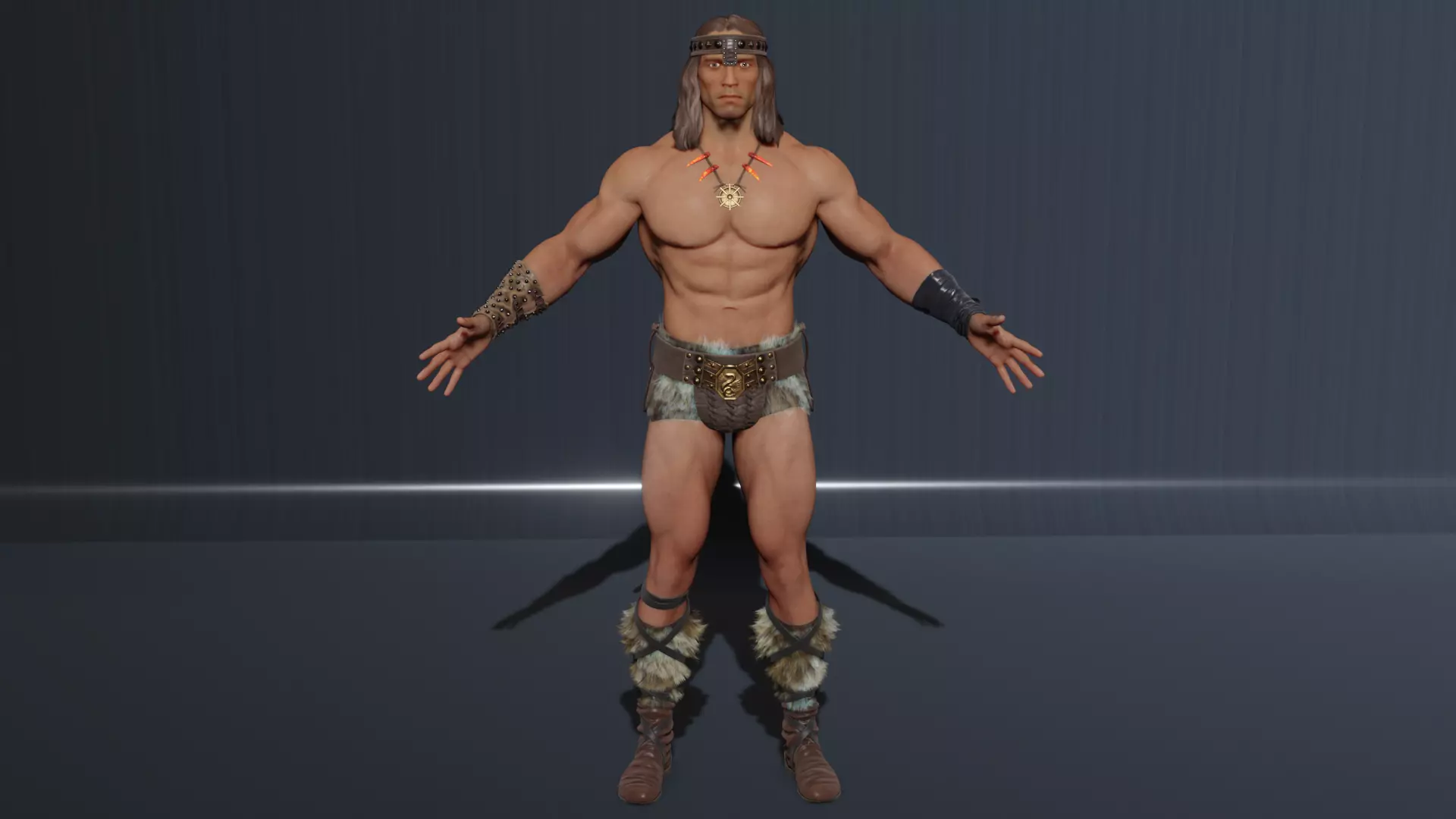 Conan the Barbarian Low-poly 3D model