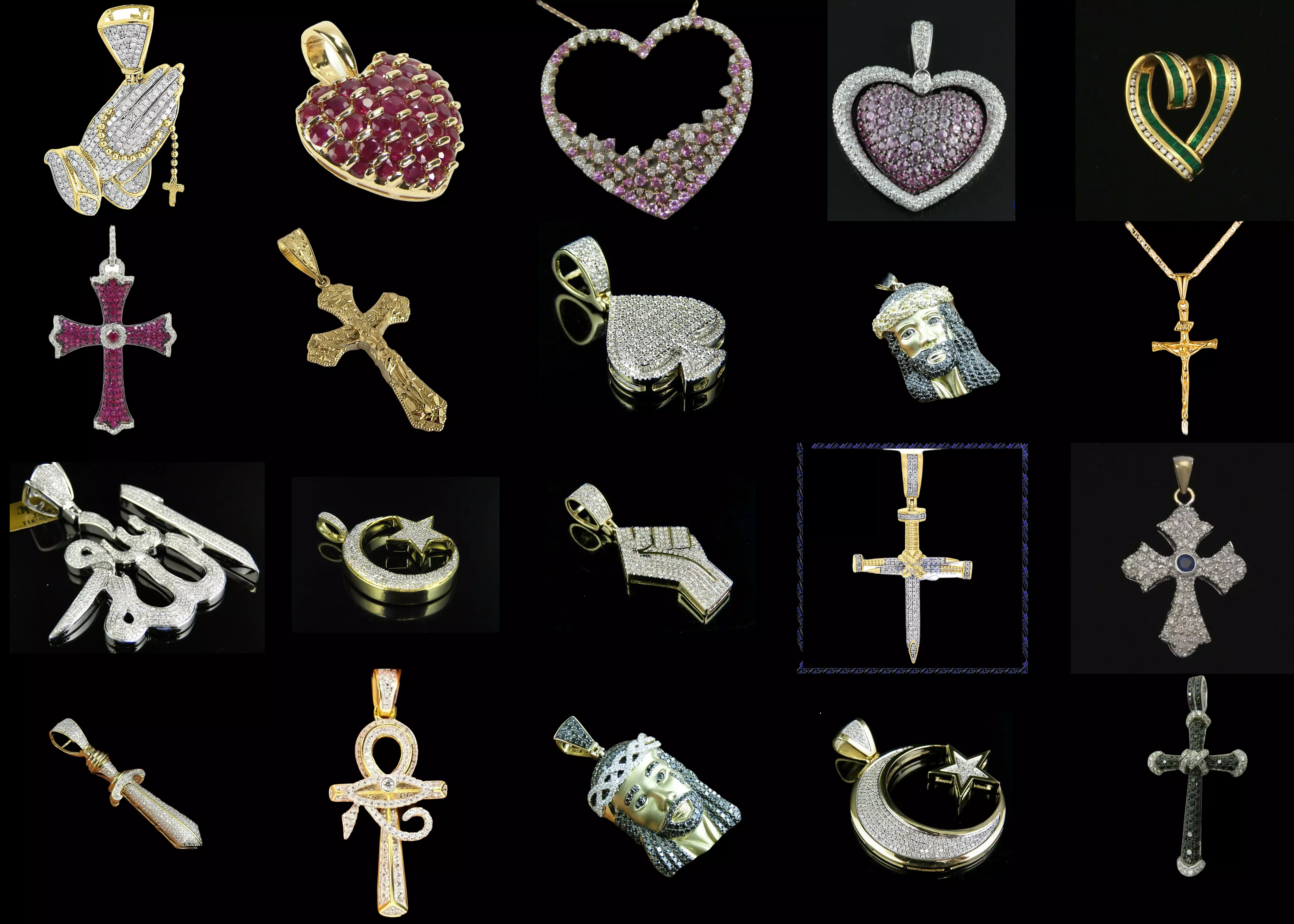 20 Religious and Symbolic Pendant STL 3DM Jewelry Bundle 3D print model