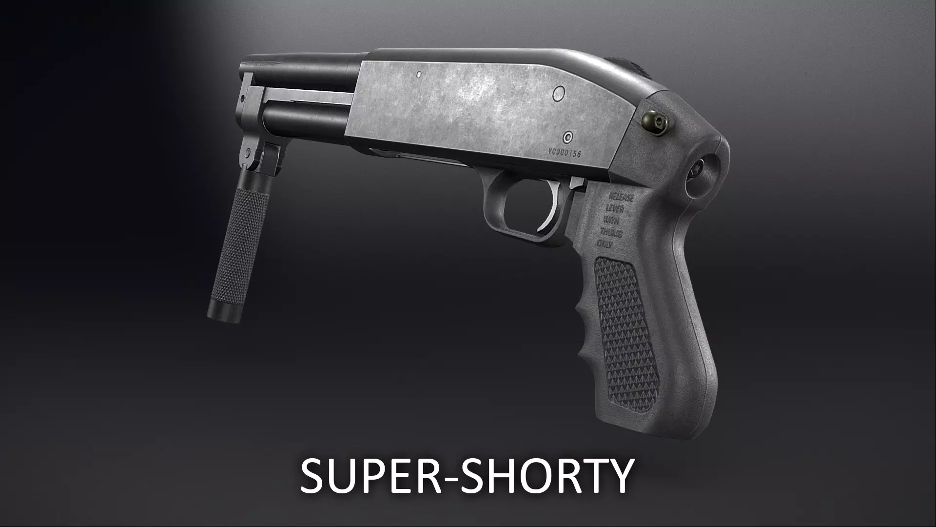 Serbu Super-Shorty - Mossberg 12 Gauge - Game Asset Low-poly 3D model