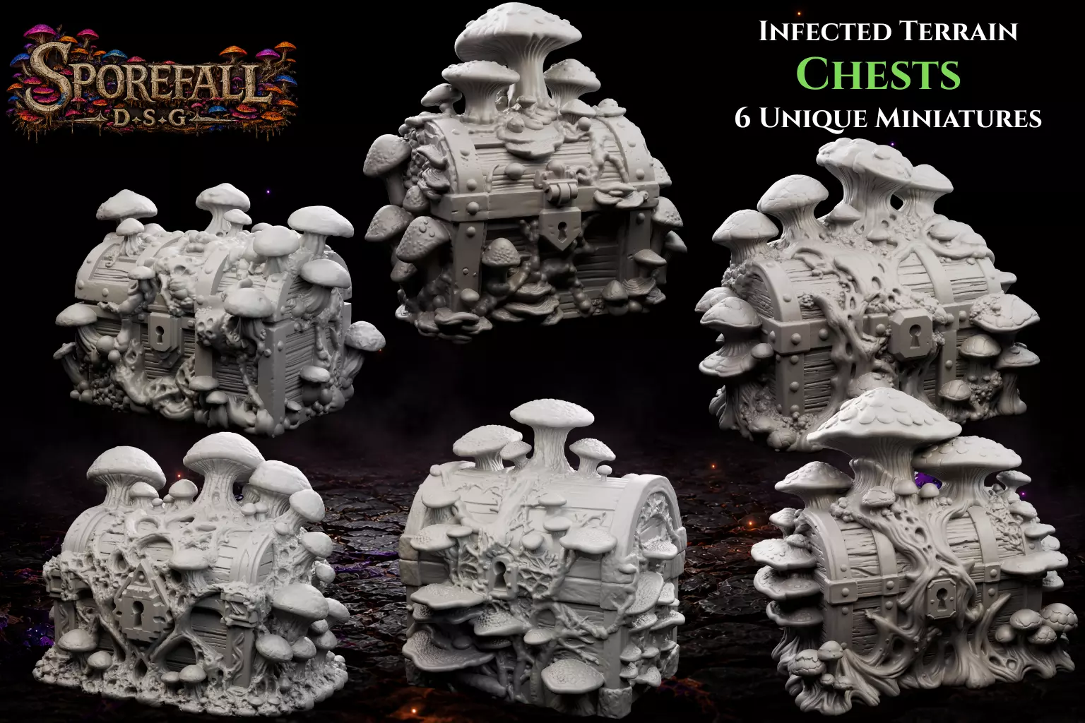 Infected Terrain - Chests Pack 3D print model