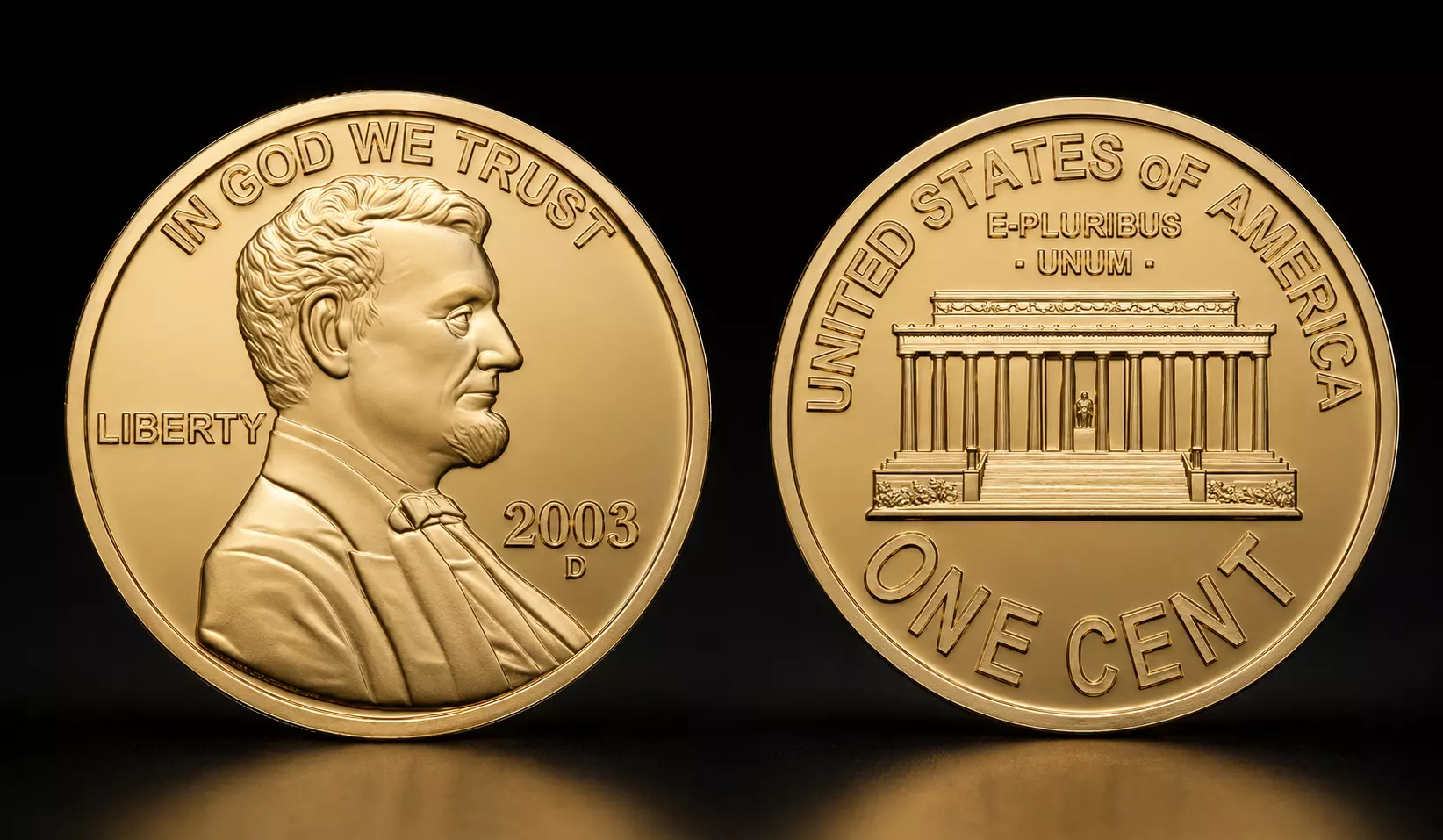 3 US One Cent Coin Models 3D print model