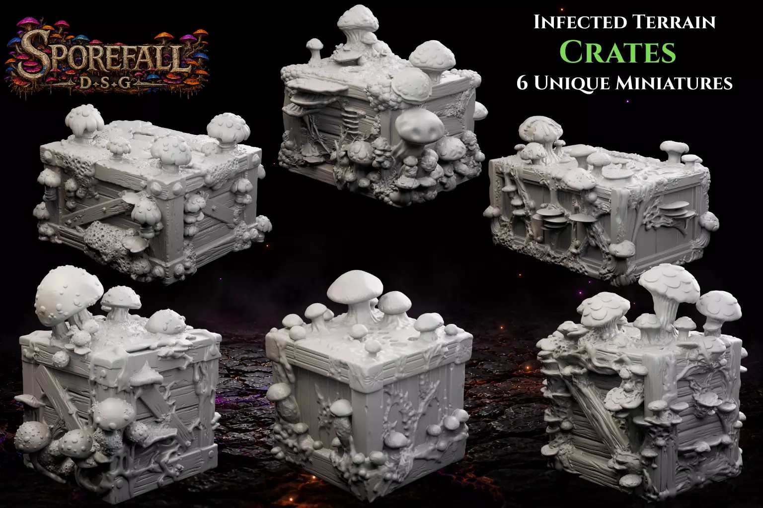 Infected Terrain - Crates Pack 3D print model