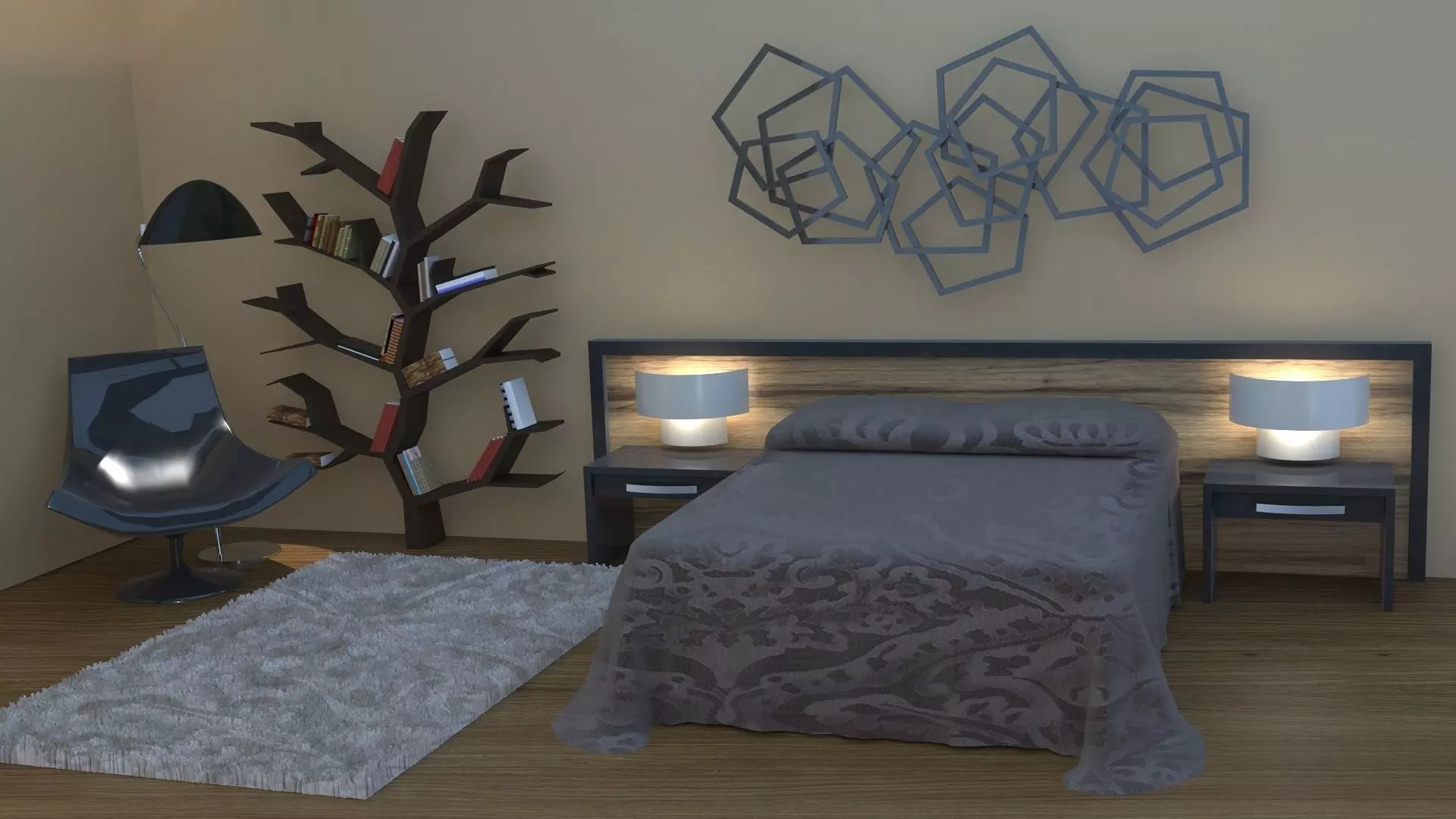 Bedroom 3D model_0