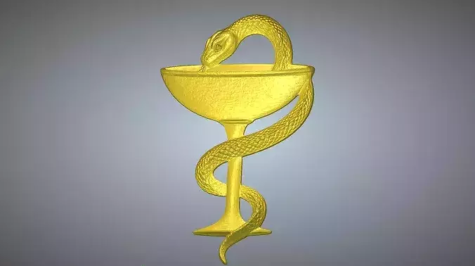 Classic Pharmacy Emblem 4 Axis CNC Furniture Leg STL