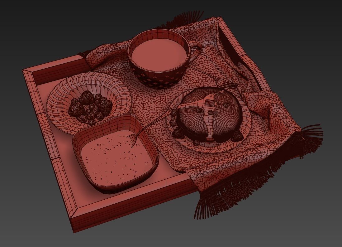Breakfast in bed 3D model_3