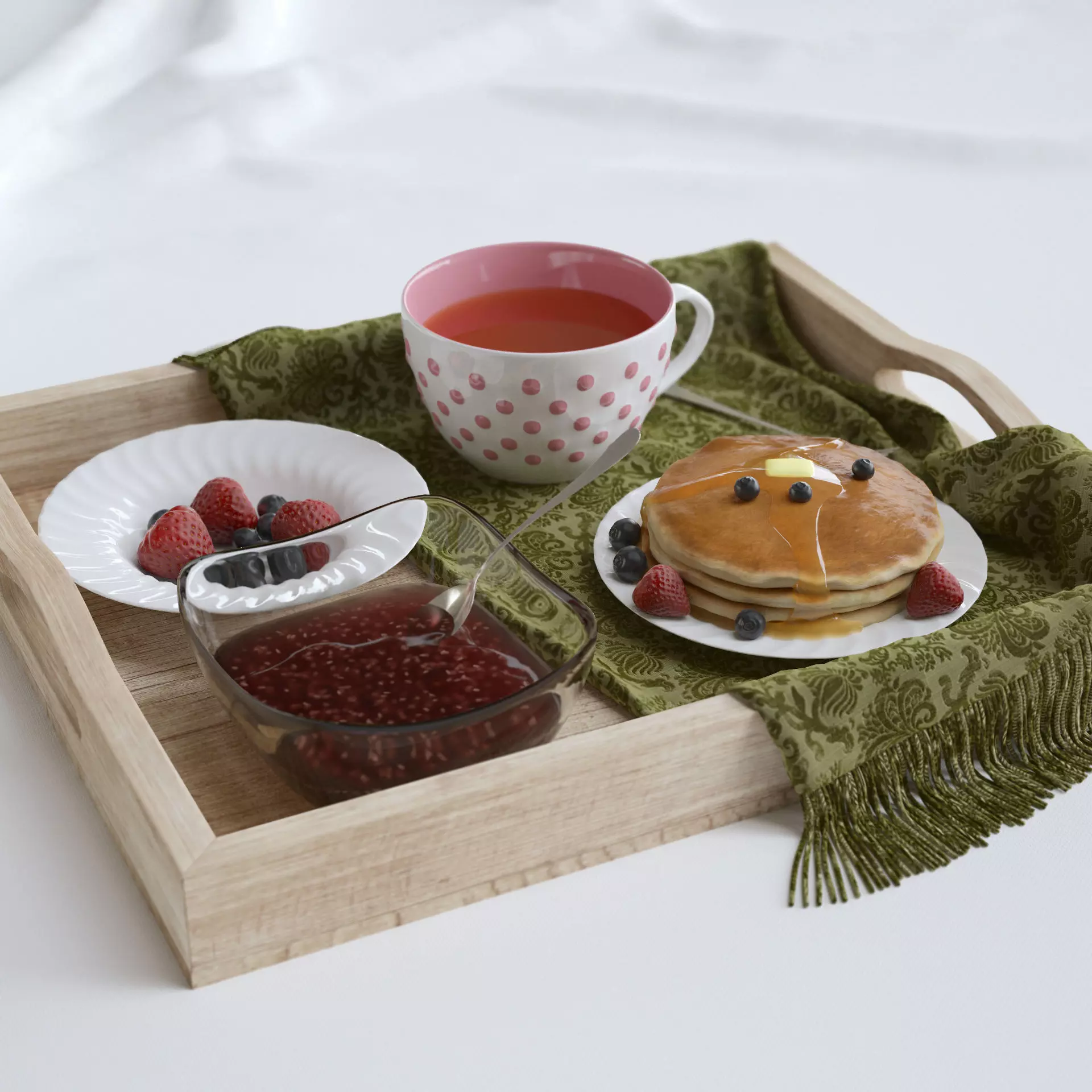 Breakfast in bed 3D model_0