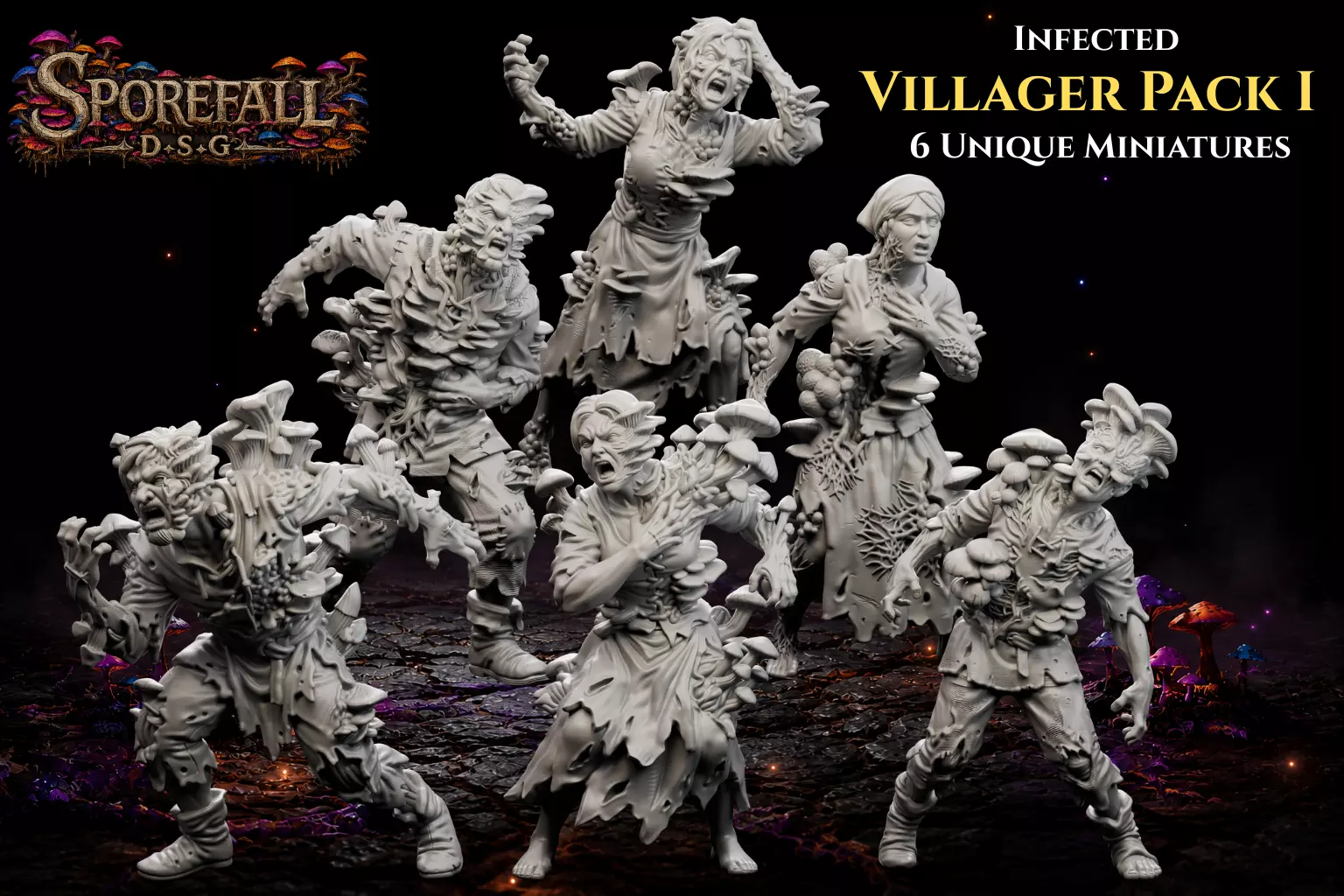 Infected Villagers - Pack 1 3D print model