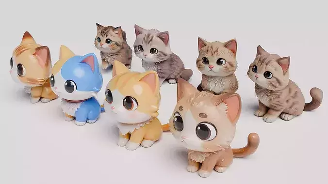 Cute Kitten Chibi Cat Collection