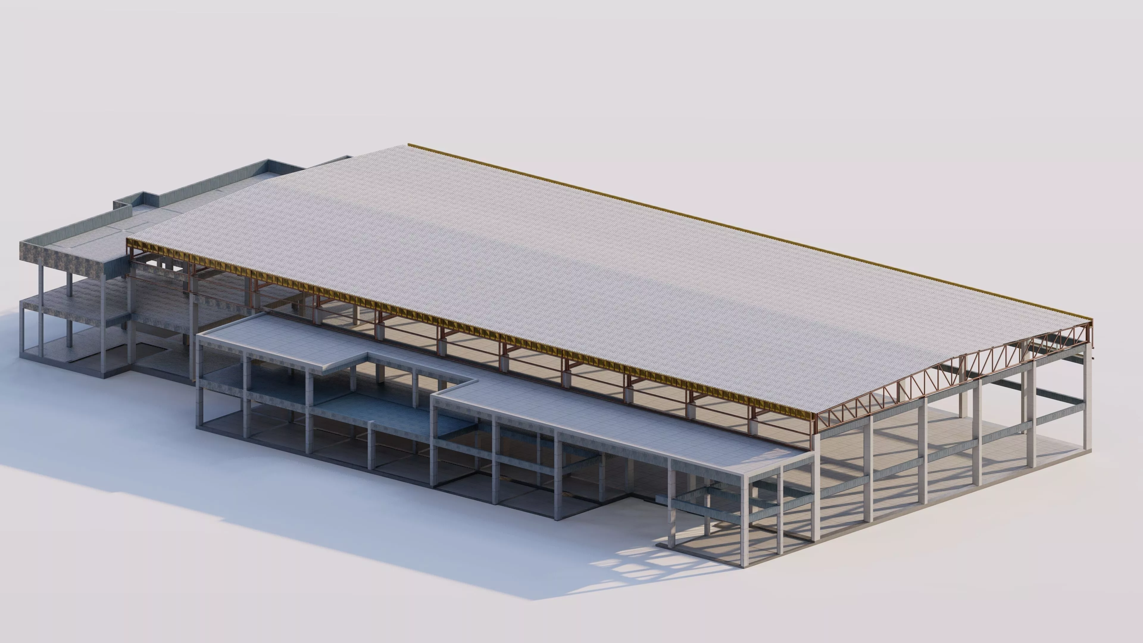 Warehouse Building -Metal Warehouse 3D model