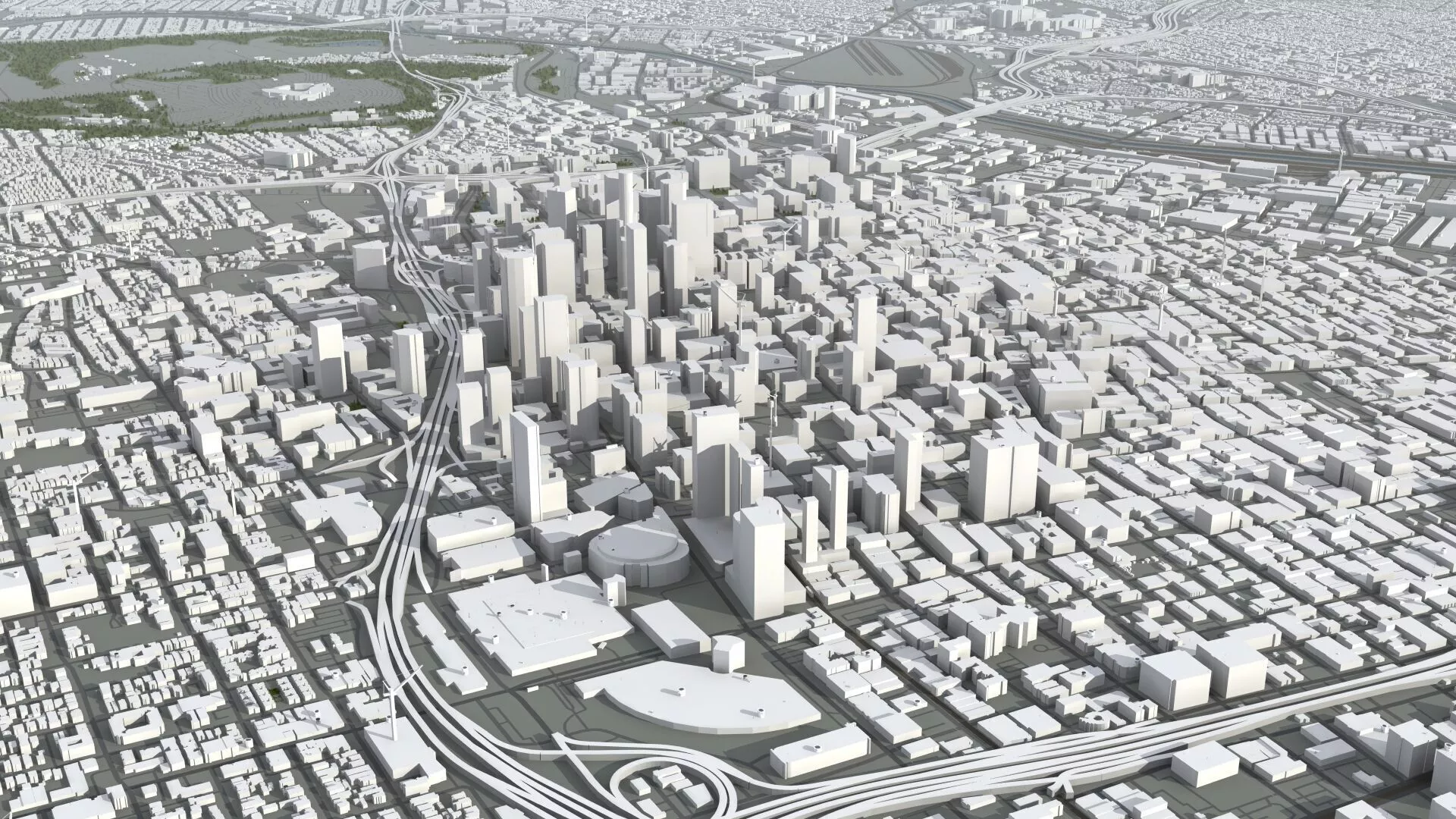 Los Angeles California Schematic 3D Model 3D model