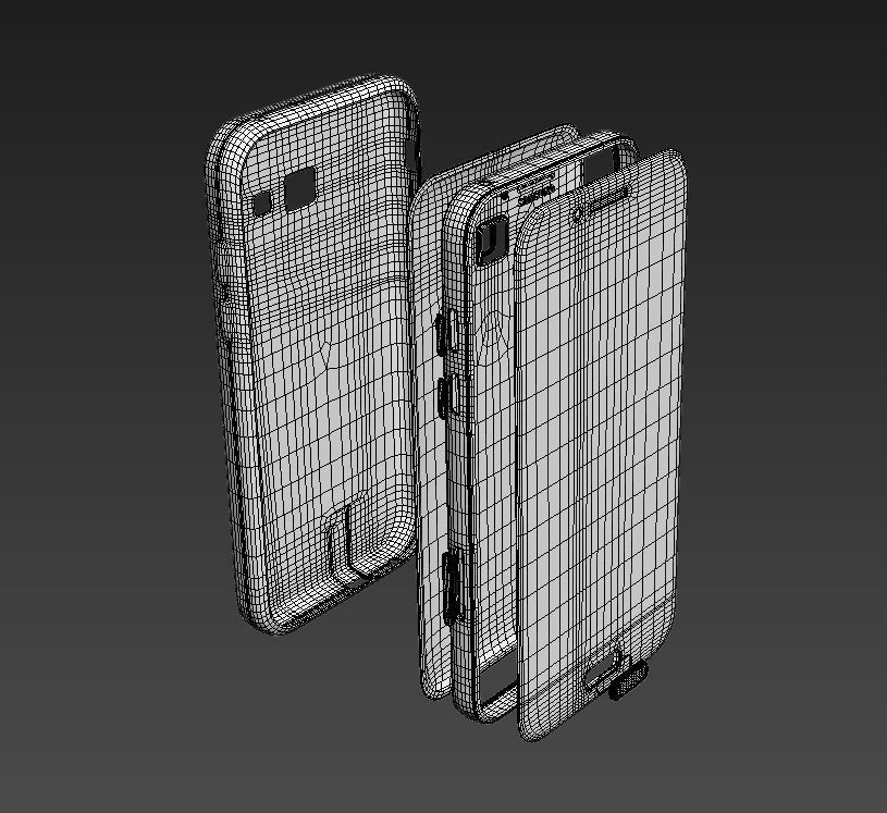 SAMSUNG A3 2017 model with cover 3D model_12