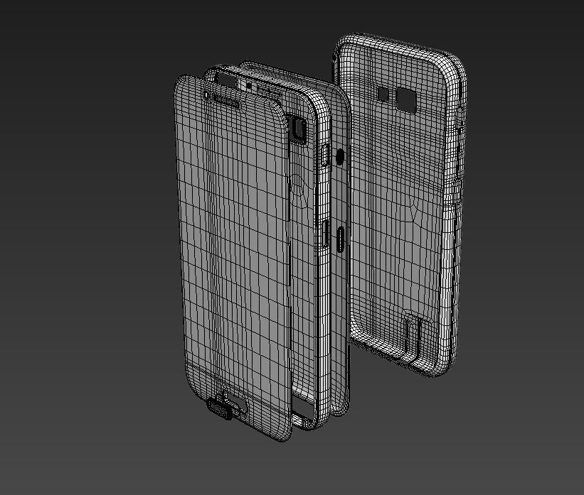 SAMSUNG A3 2017 model with cover 3D model_11