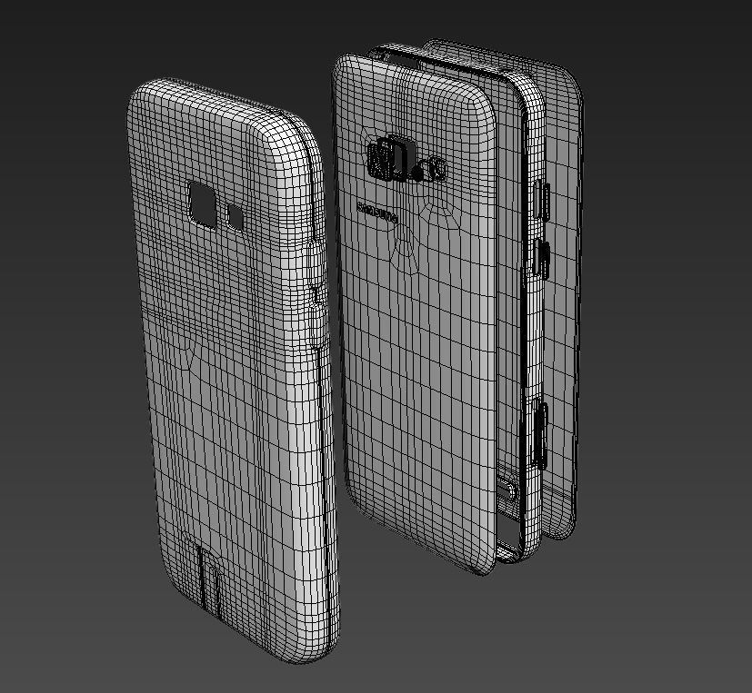 SAMSUNG A3 2017 model with cover 3D model_13