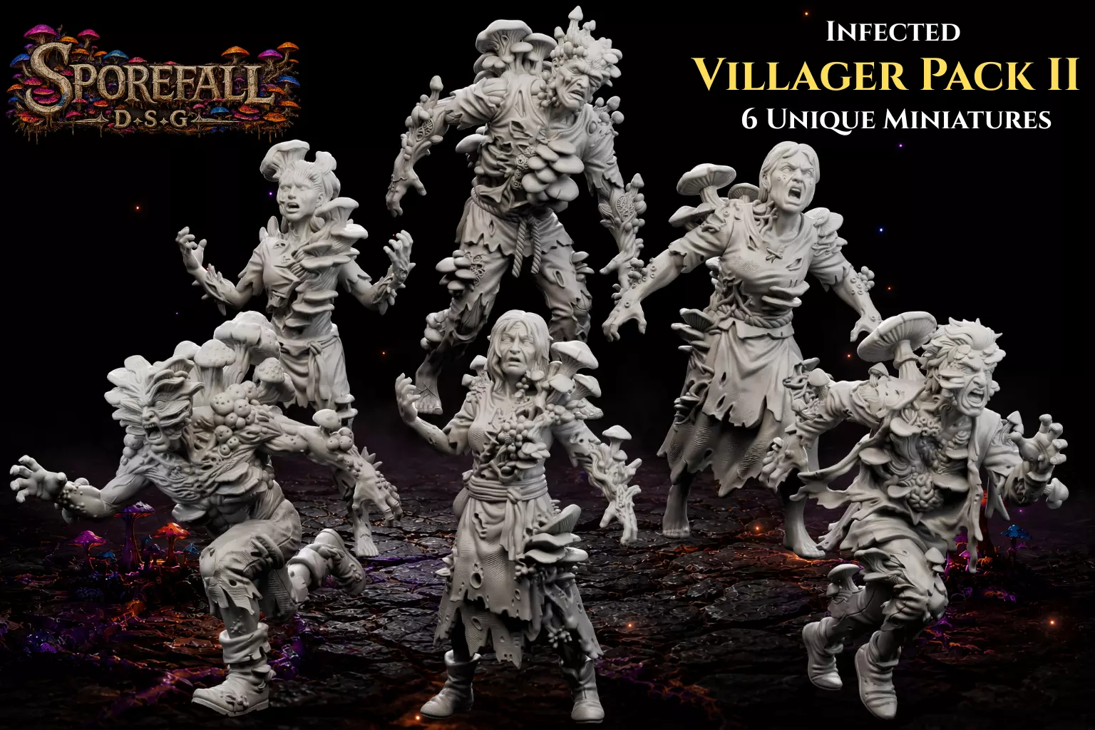 Infected Villagers - Pack 2 3D print model