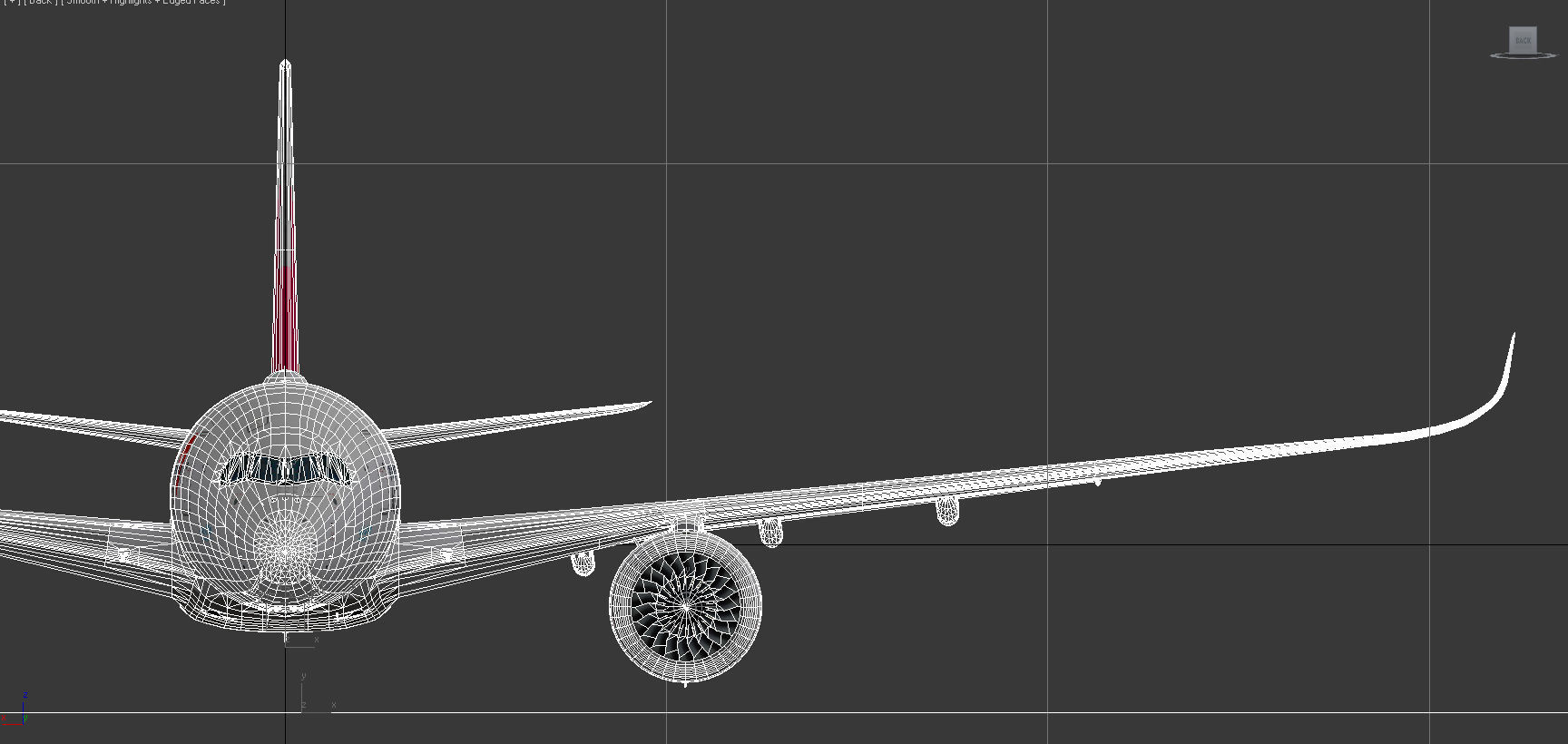 Airbus A350-900 XWB Asiana Airlines HL8078 Low-poly 3D model_19