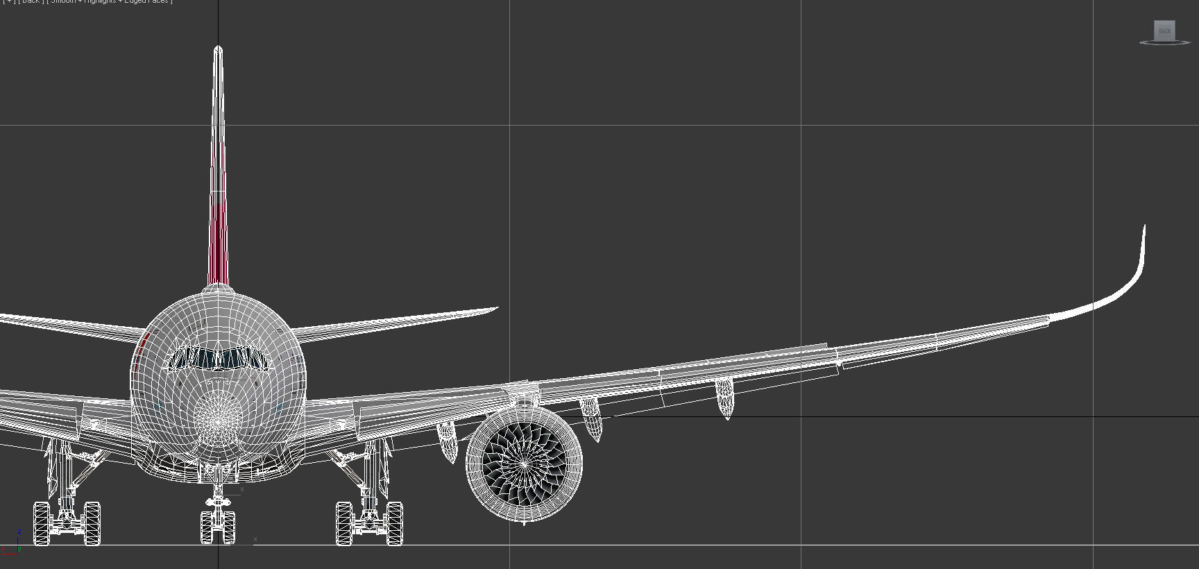Airbus A350-900 XWB Asiana Airlines HL8078 Low-poly 3D model_18