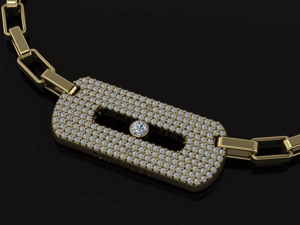 Messika Necklace Brand Jewelry 3D print model