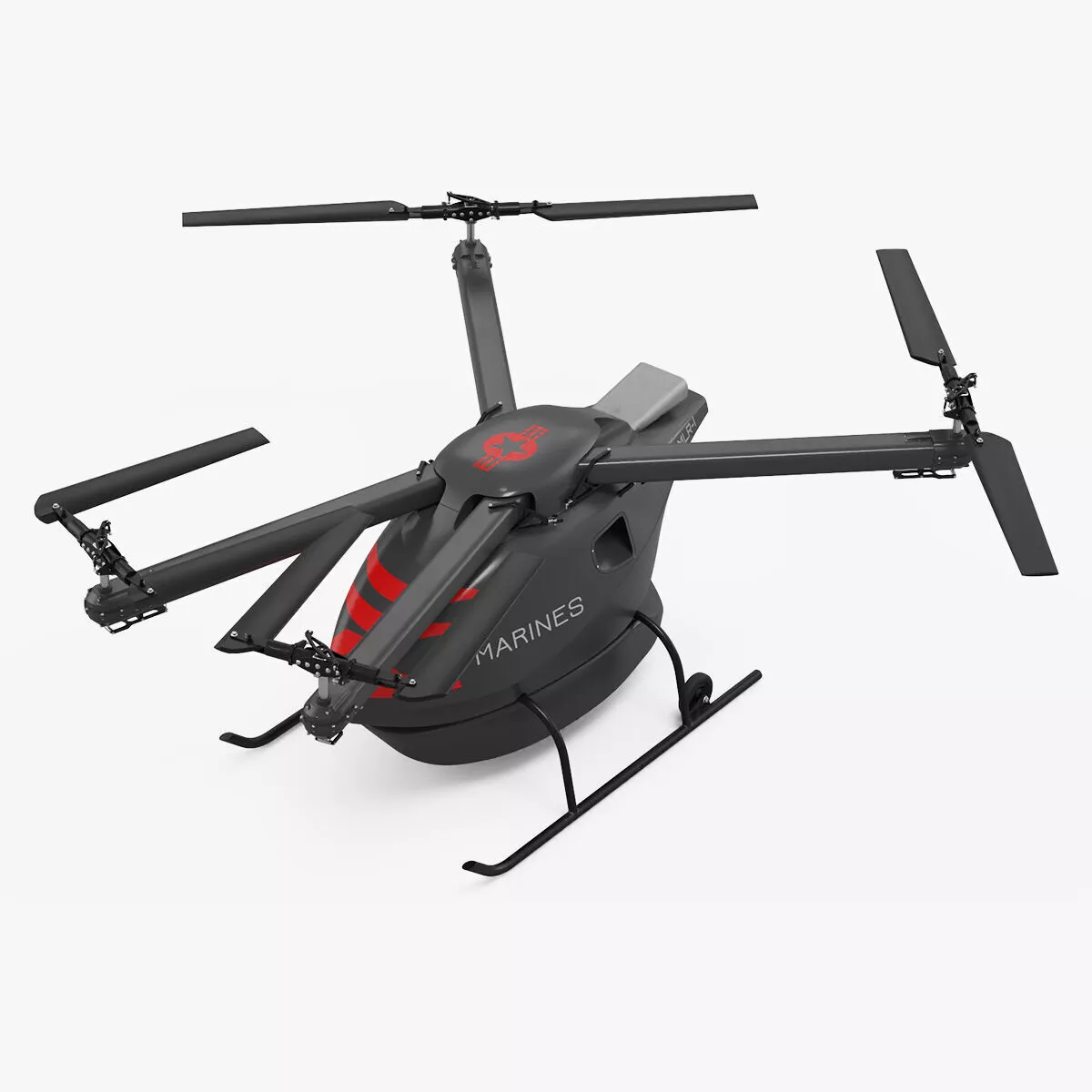Cargo Drone for the US Navy Rigged for Maya 3D model