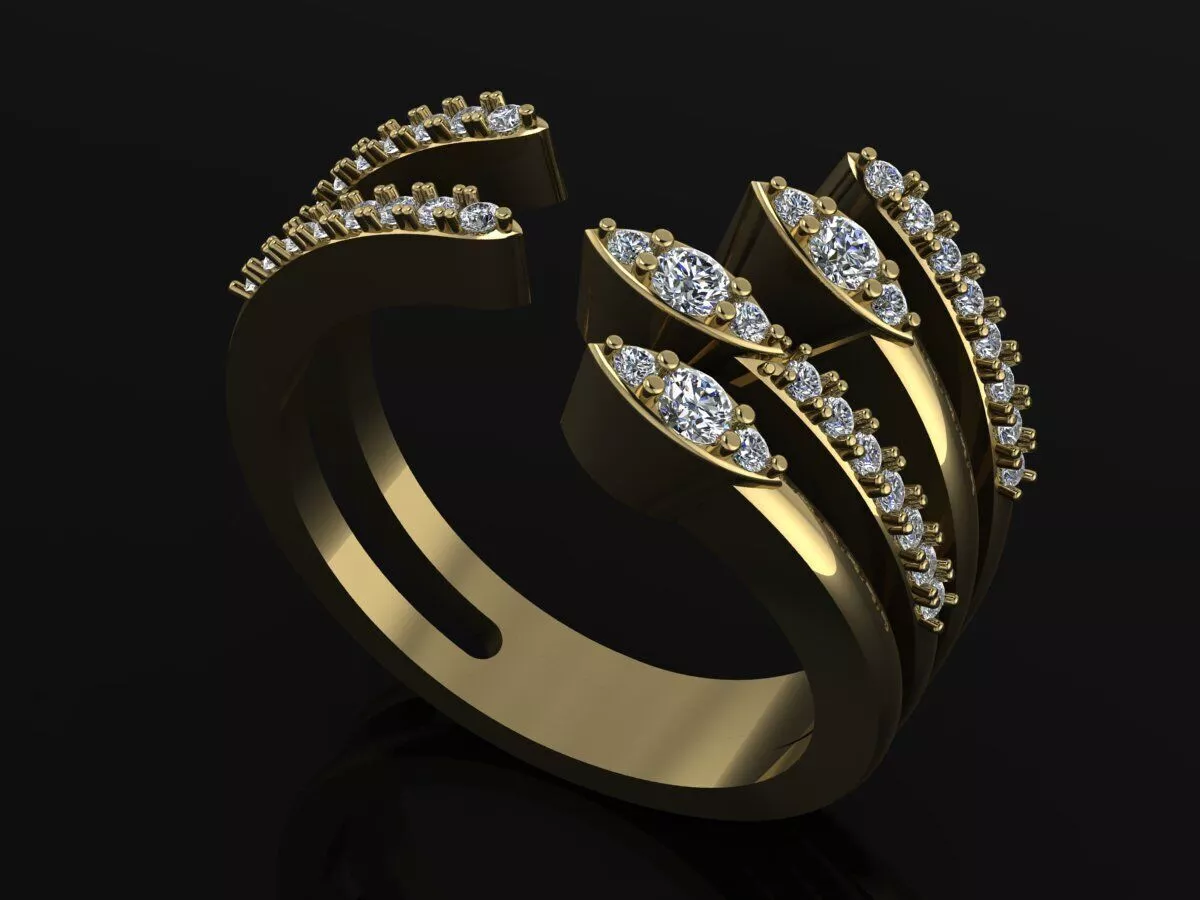 Diamond Ring Luxury Jewelry 3D print model