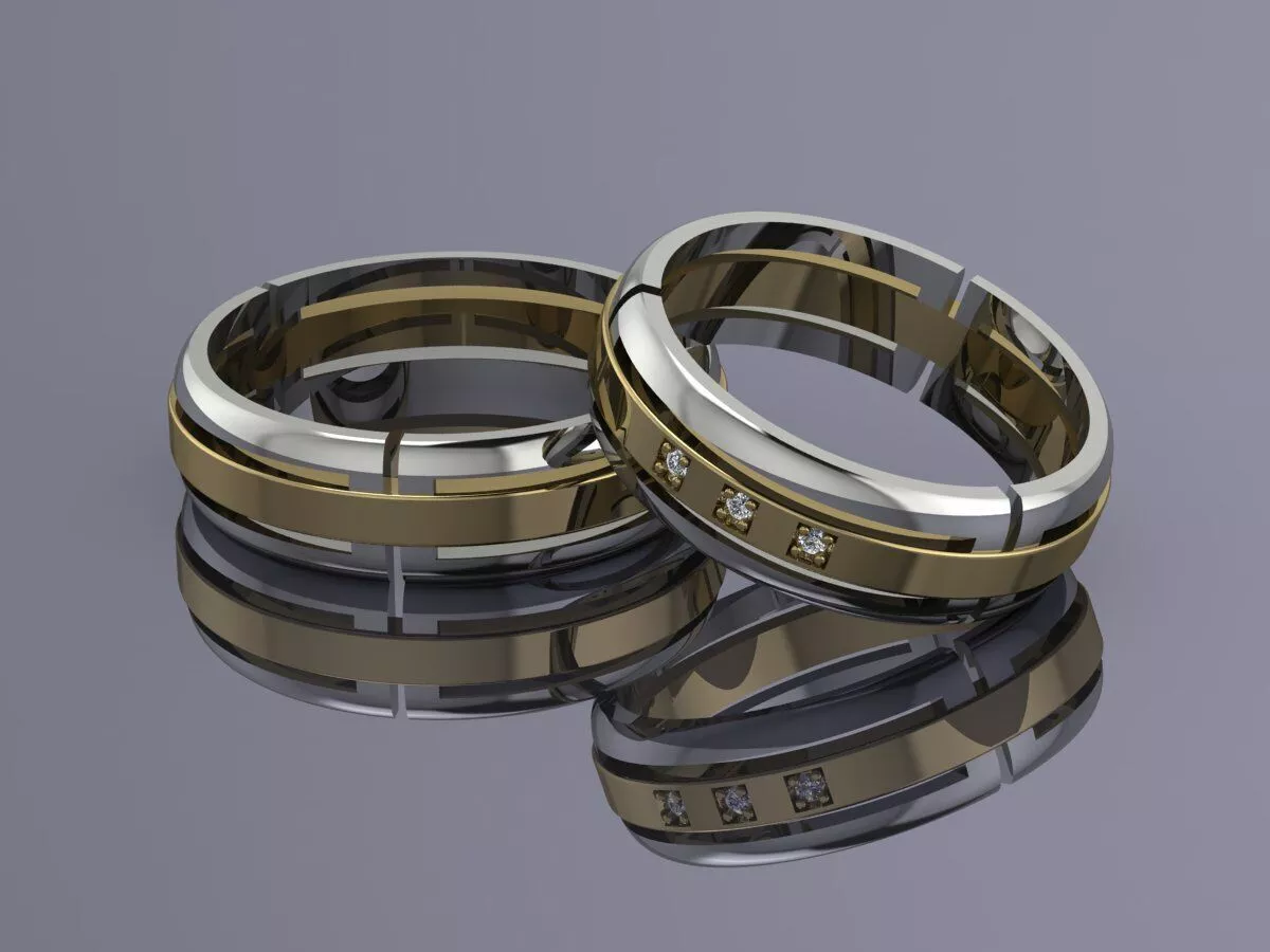 Wedding Ring Luxurj Jewelry Gold 3D print model