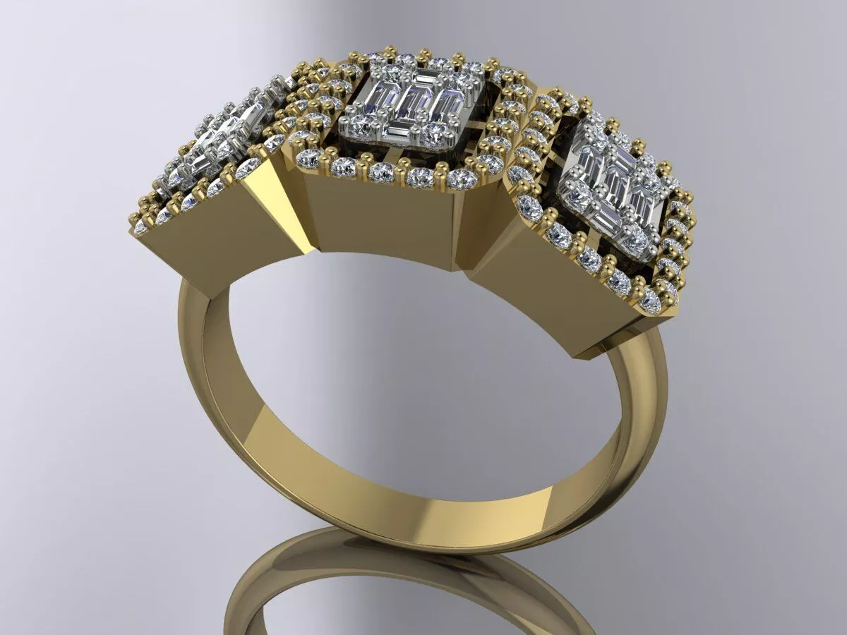 Diamond Ring Luxury Jewelry 3D print model