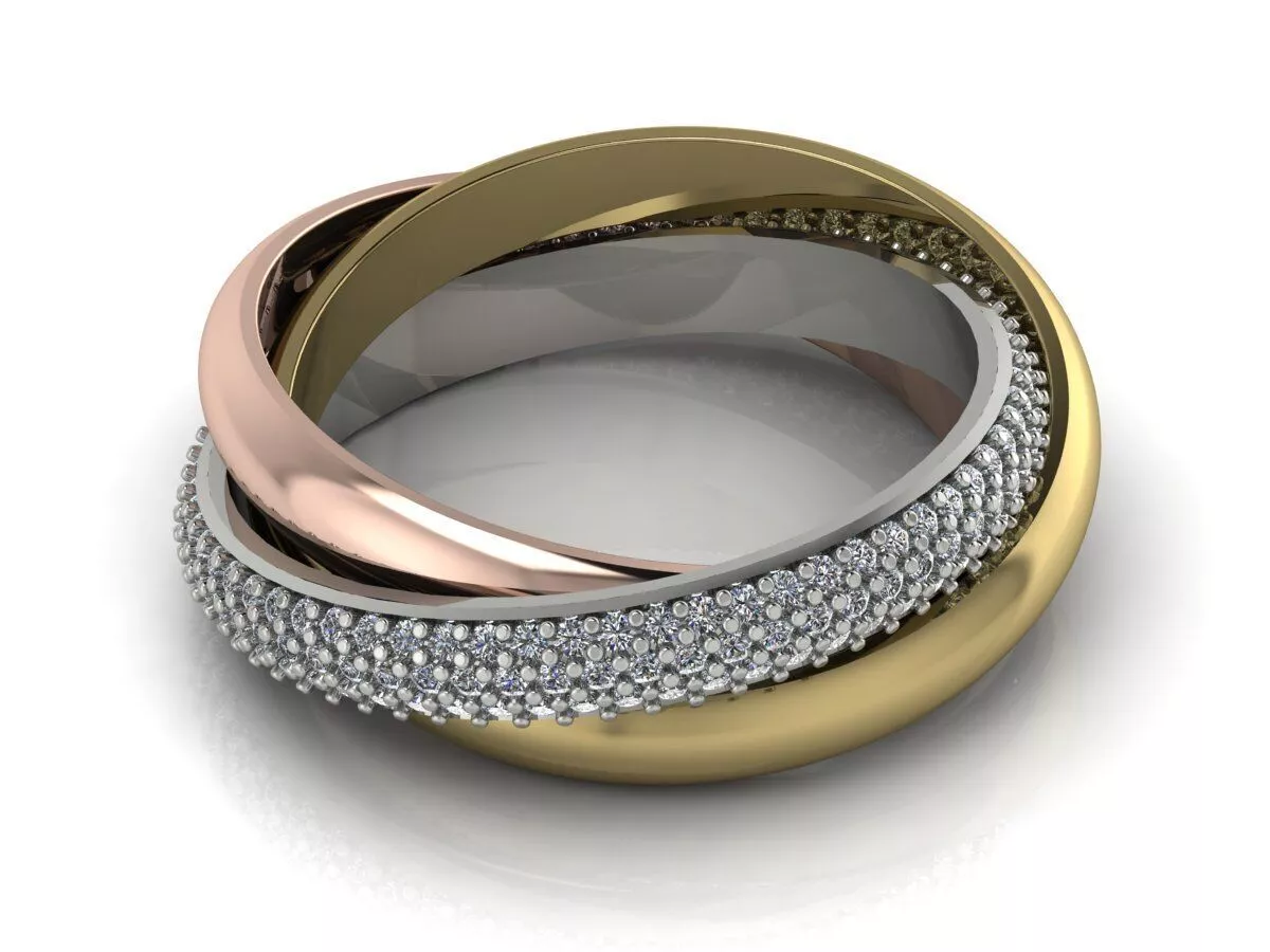 Brand Jewelry Trinity Luxury Jewelry 3D print model