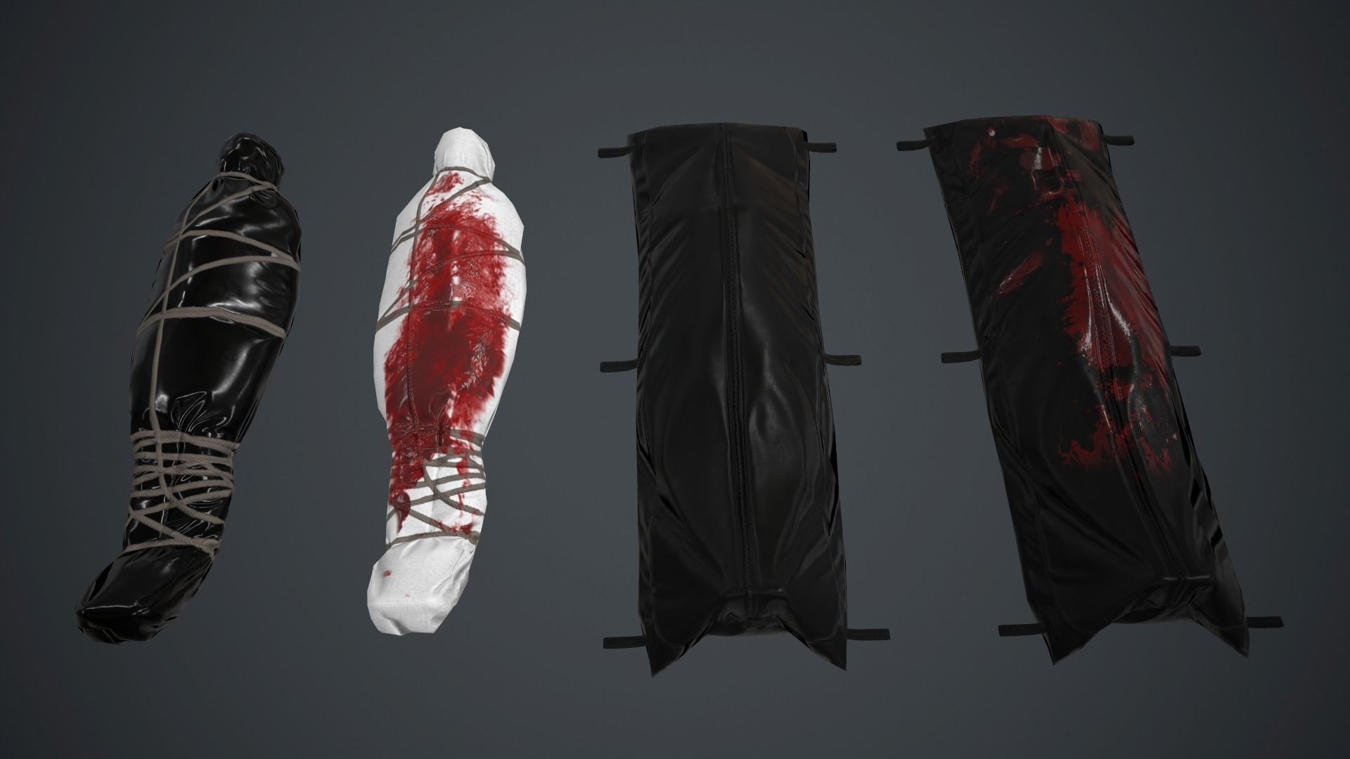 Body Bag Pack PBR Game Ready Low-poly 3D model