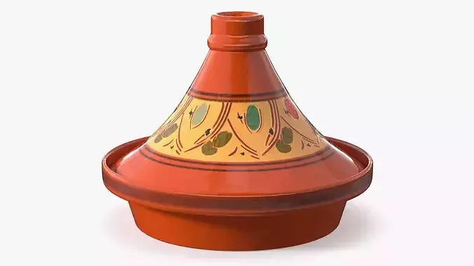 Moroccan Tagine Pot Ceramic 3D model