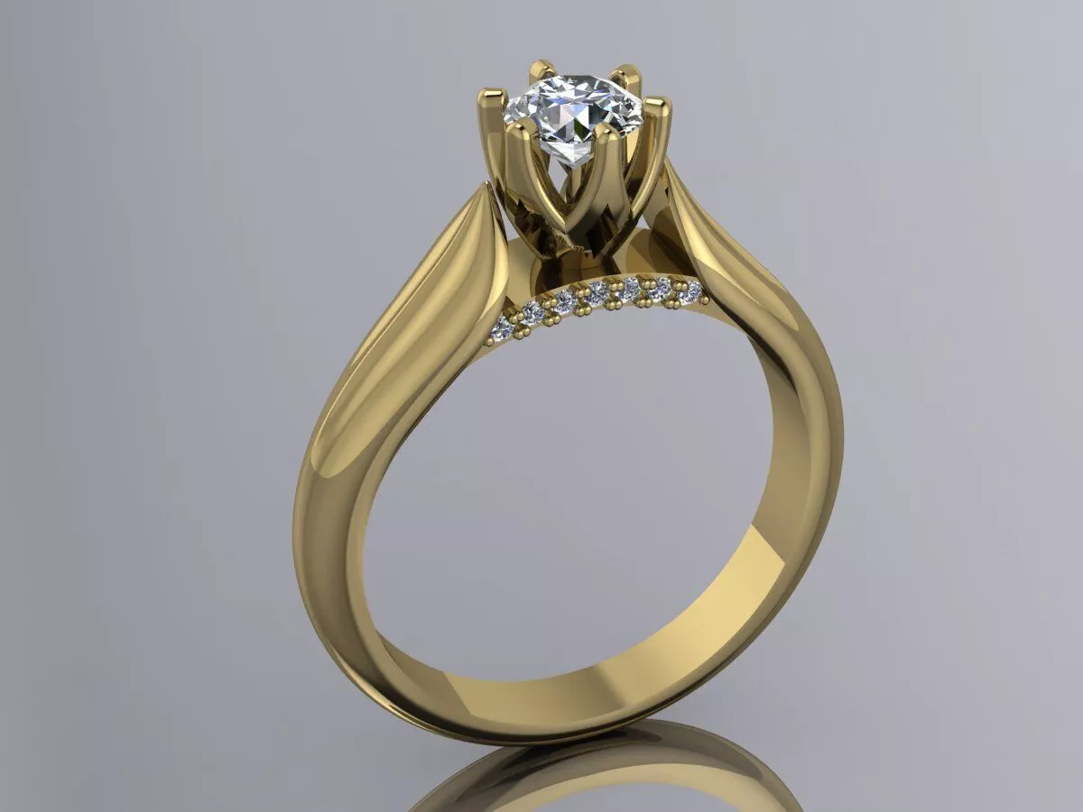 Diamond Ring Luxury Jewelry 3D print model