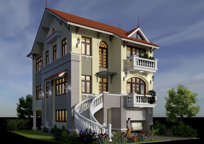 AQ Villa house 3D model