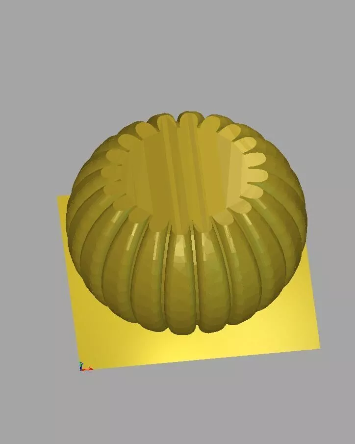 Elegant Fluted Decorative Bowl 3D model