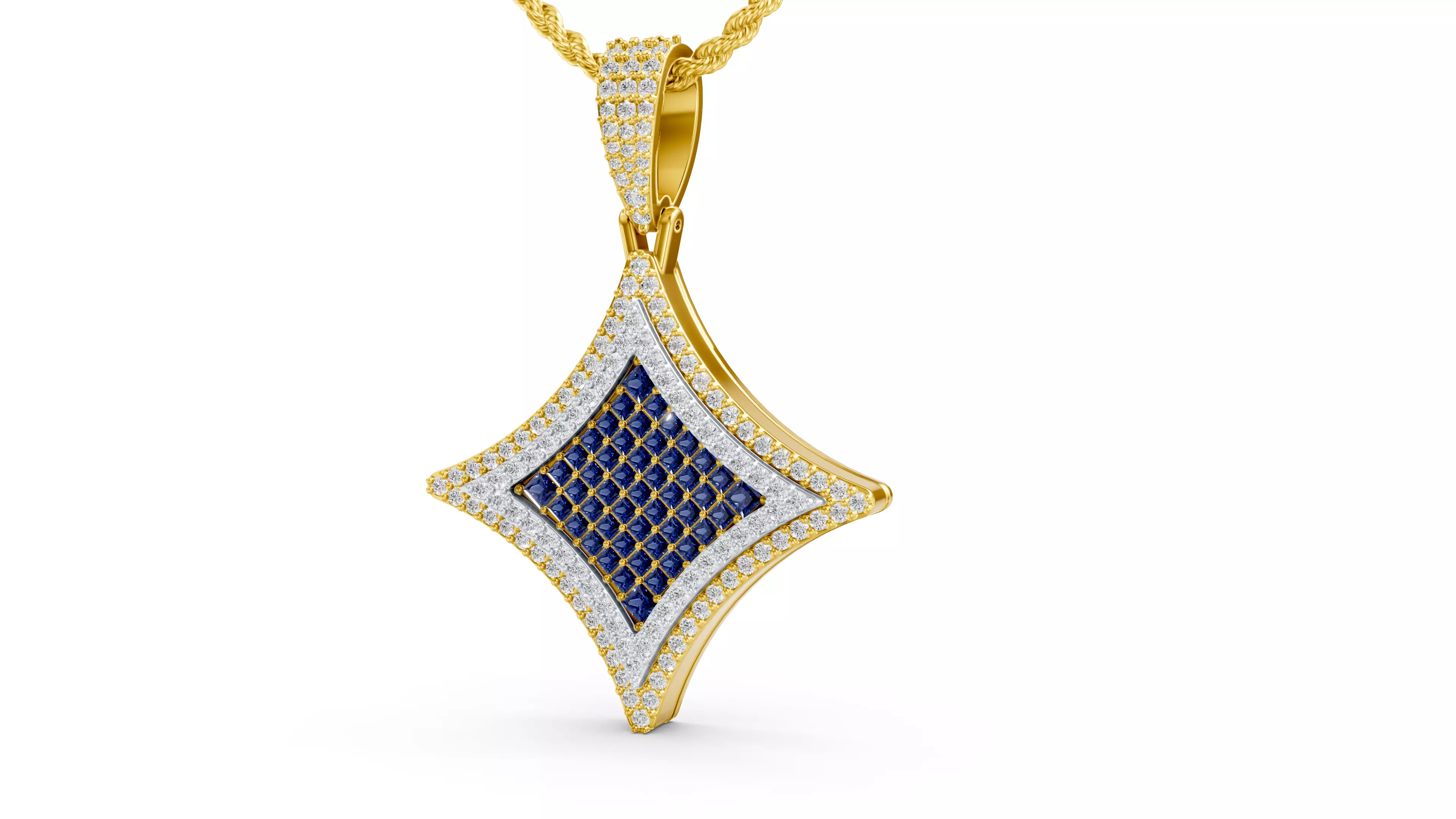 Hip Hop Dimond Pendant 3D print model 3D print model