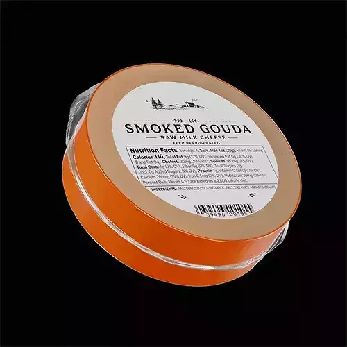 Smoked Gouda 2 3D model 3