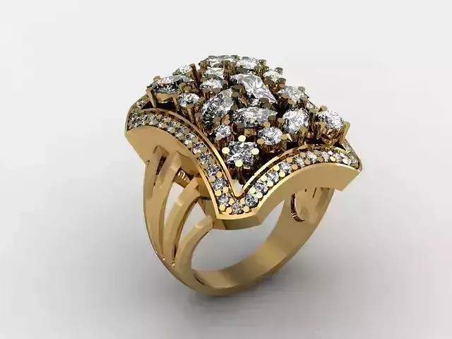 Woman Ring 3D print model 3D print model 3D print model