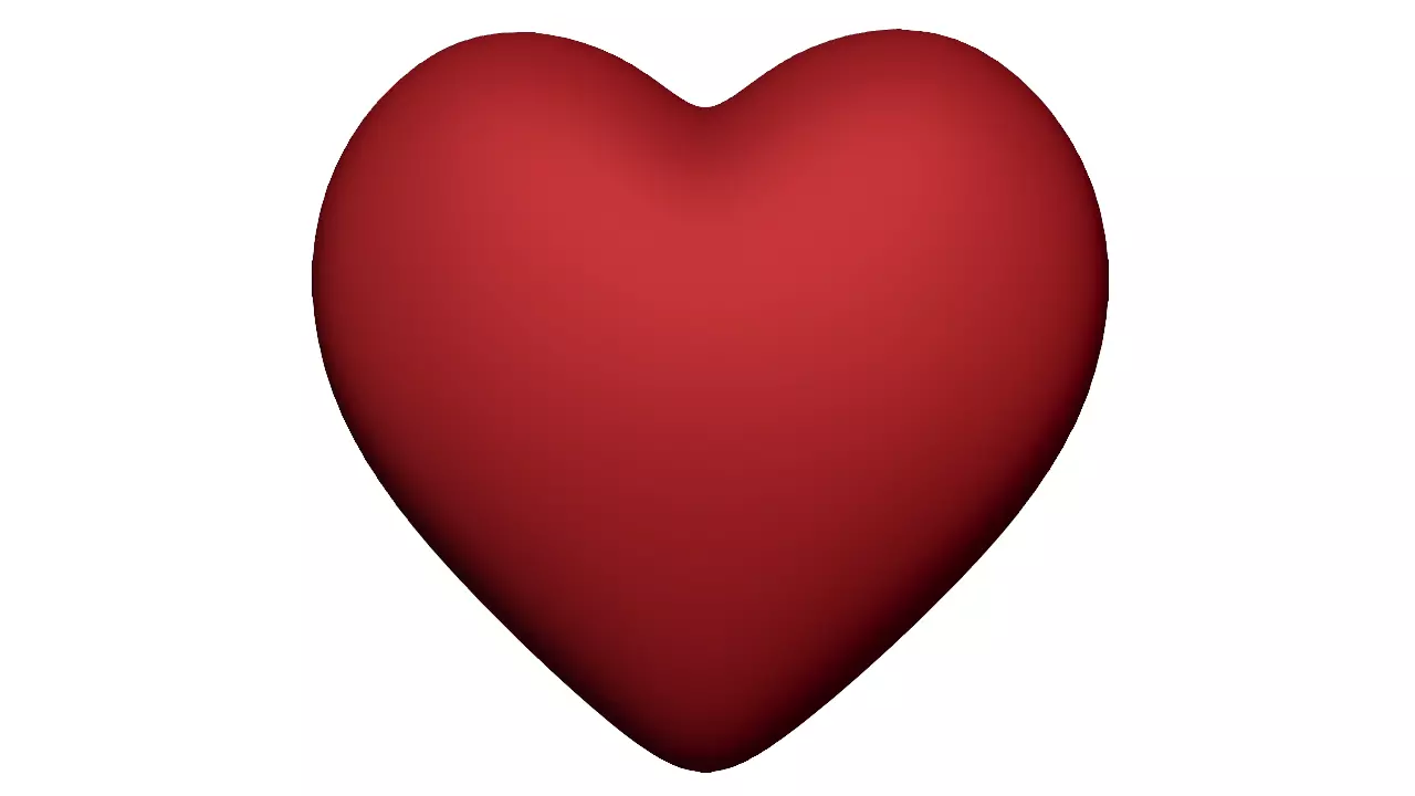 Red Glossy Heart 3D model