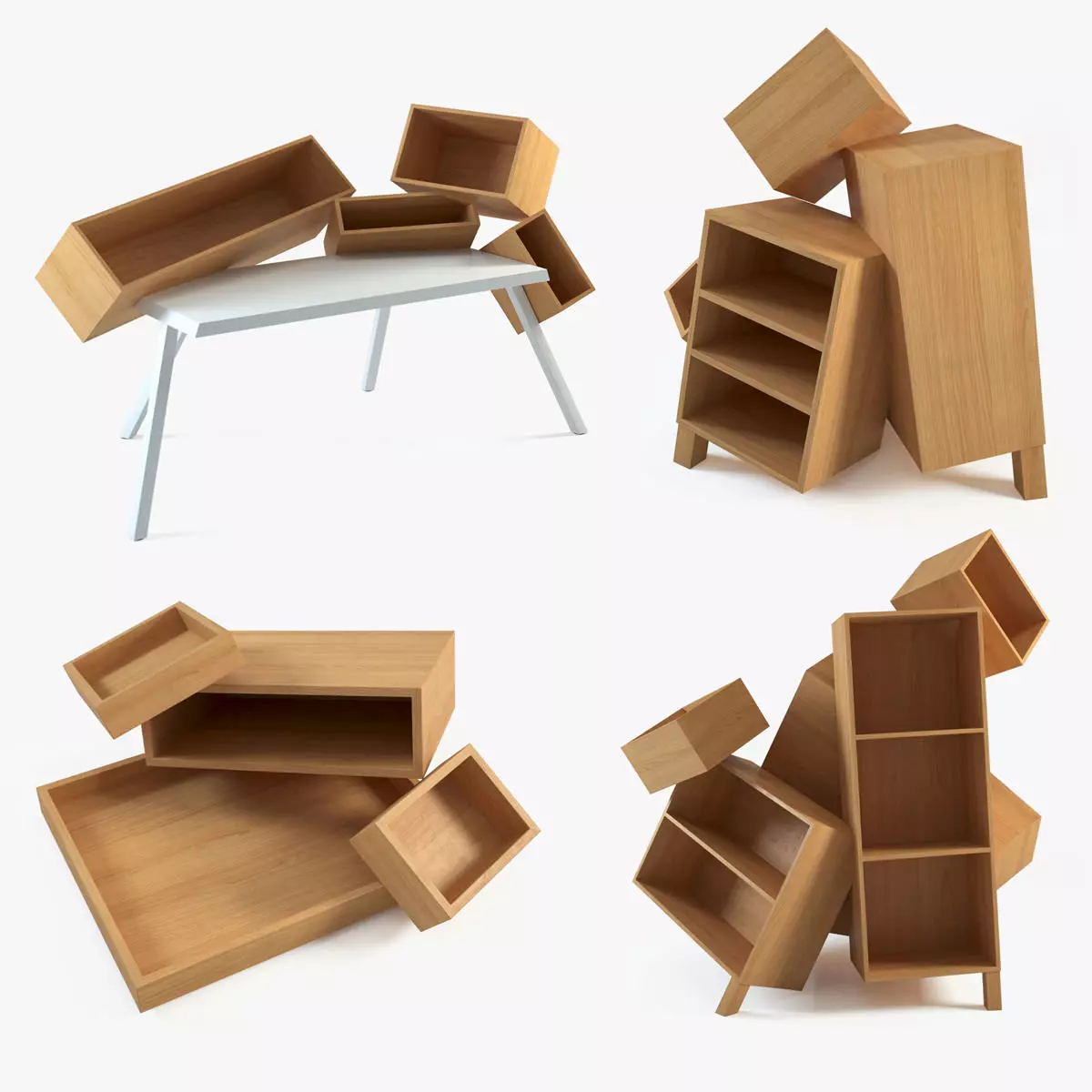 Overdose Collection modular bookcase 3D model