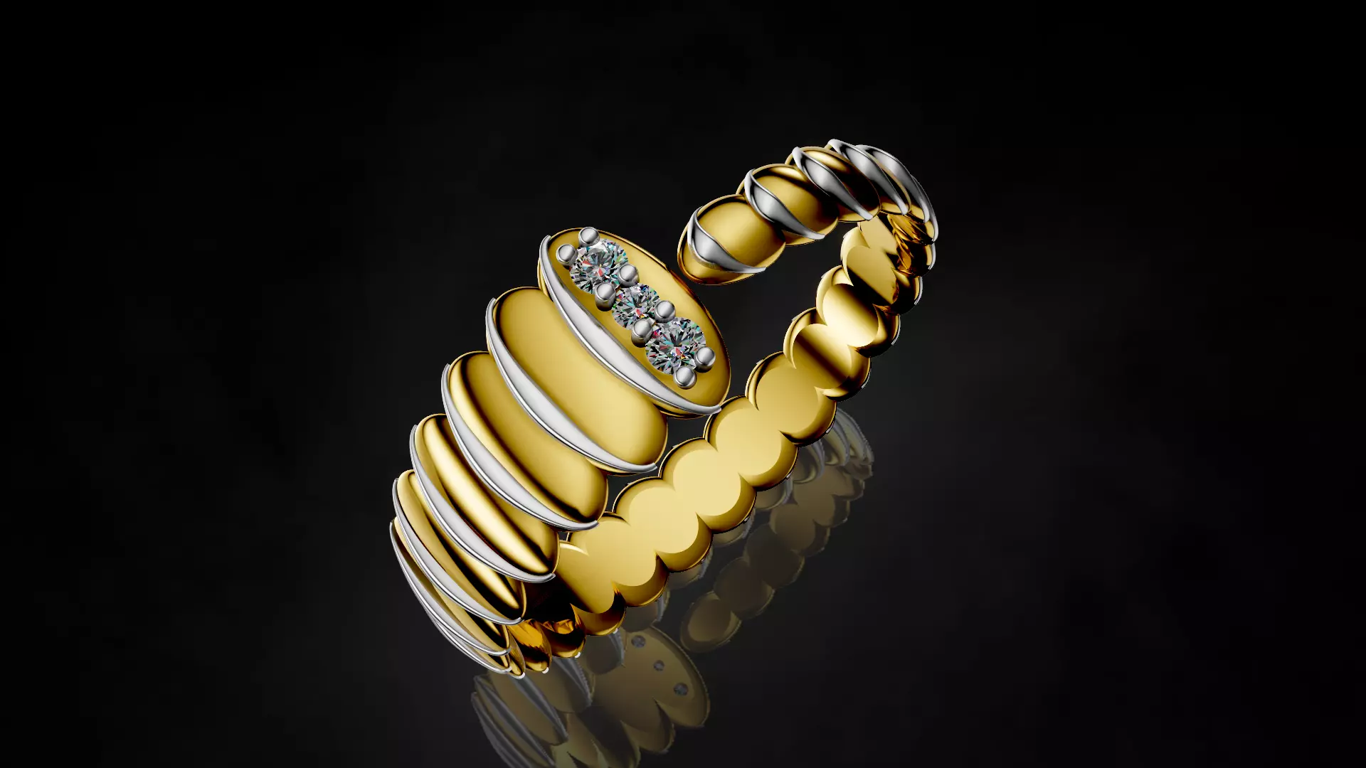 Ouro Helix Ring 3D print model