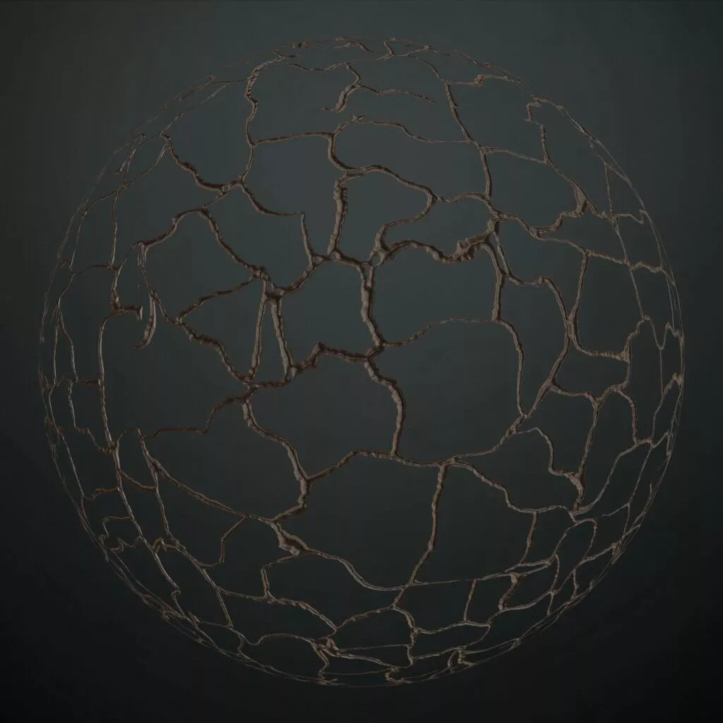 Surface Imperfections Cracks Fissures Mask PBR Material Seamless Texture