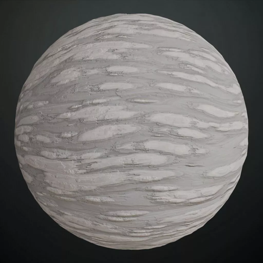 White Birch Tree Bark Natural Papery Wood Texture PBR Seamless Texture