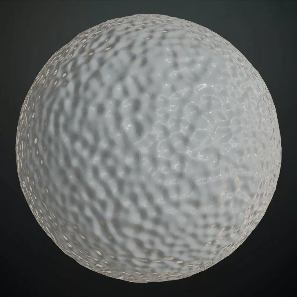 White Glass Frosted Hammered Privacy Panel Texture PBR Seamless Texture