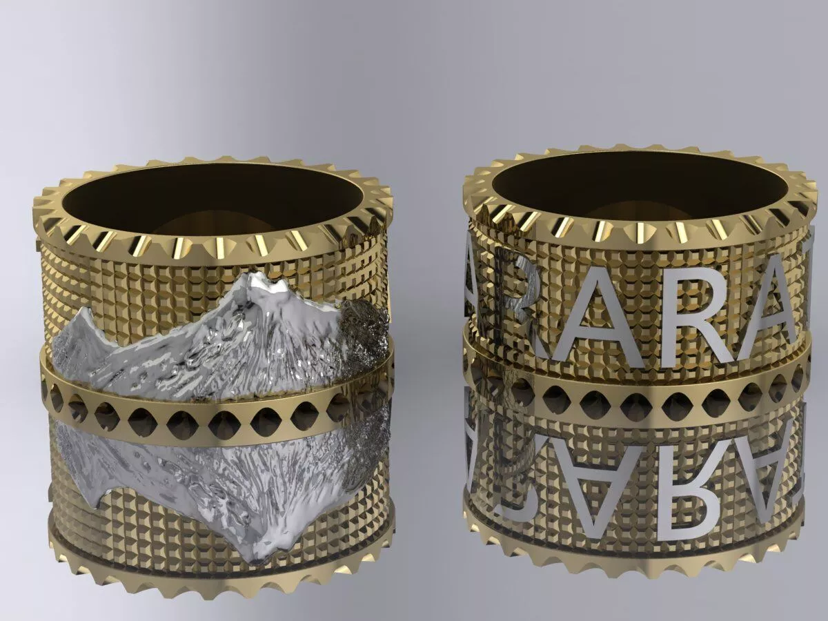 Ararat Armenia Ring Luxury Jewelry 3D print model